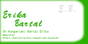 erika bartal business card